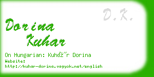 dorina kuhar business card